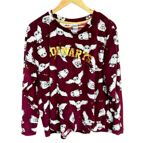 Warner Bros. Other - Harry Potter Gold Hogwarts Owl Sleep Wear Pajama PJ Top Super Soft Sz. Large